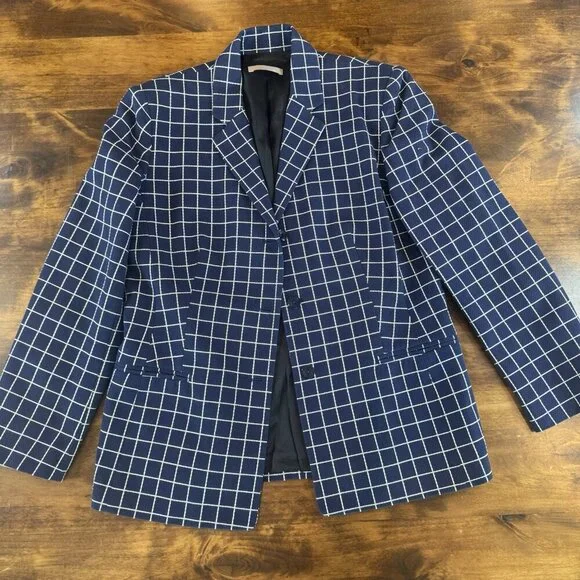 Nicola Vintage Italian Navy Blue Blazer and Skirt Set size 14 - Picture 3 of 16